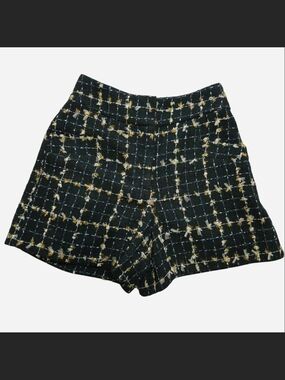 A Loves A Black Metallic Tweed Boucle Shorts Size 2 EUC